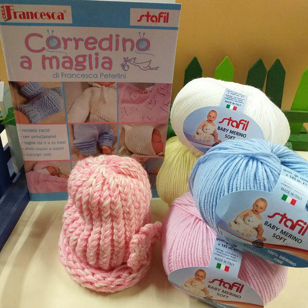 Corredino nascita kit maglia di lana invernale merino per neonato