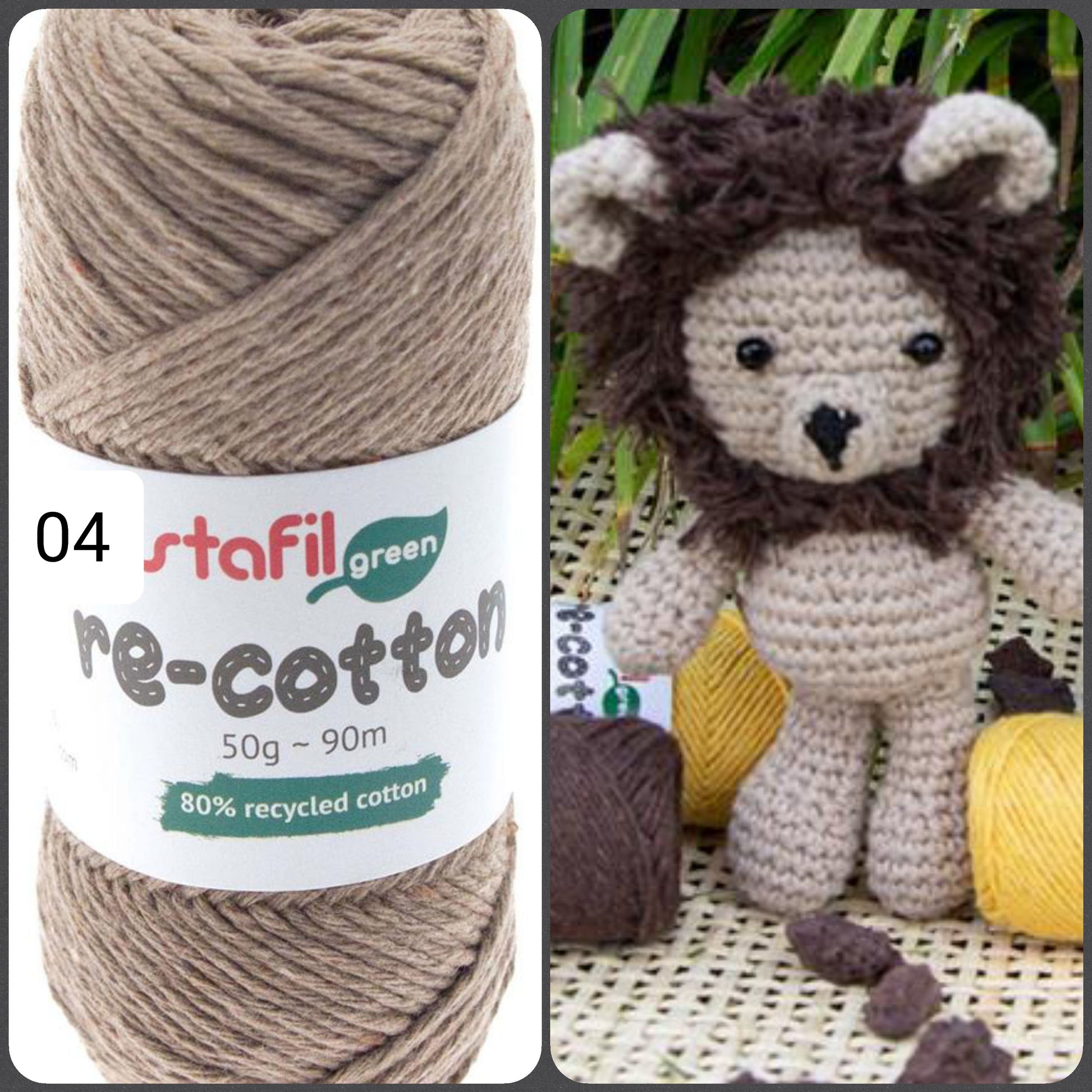 colore cammello e idee bambole di amigurumi leoncino con cotone riciclato re-cotton stafil green filato biologico ecologico ad uso uncinetto e lavori a maglia cestini tappeti