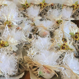 idea bomboniere con cuore vimini rattan viticcio midollino salice cuoricino da decorare e appendere con confetti spighe rafia girasoli