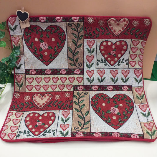 cuori viticcio decorazioni federa copricuscino natalizio gobelin idea regalo Natale originale packaging arredo casa per uomo donna