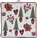 stelle cuori bacche alberi pini federa copricuscino natalizio gobelin idea regalo Natale originale packaging arredo casa per uomo e donna