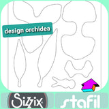 design disegno tecnico on-line fustella Orchidea fiori per feltro gomma crepla Eva pannolenci fommy