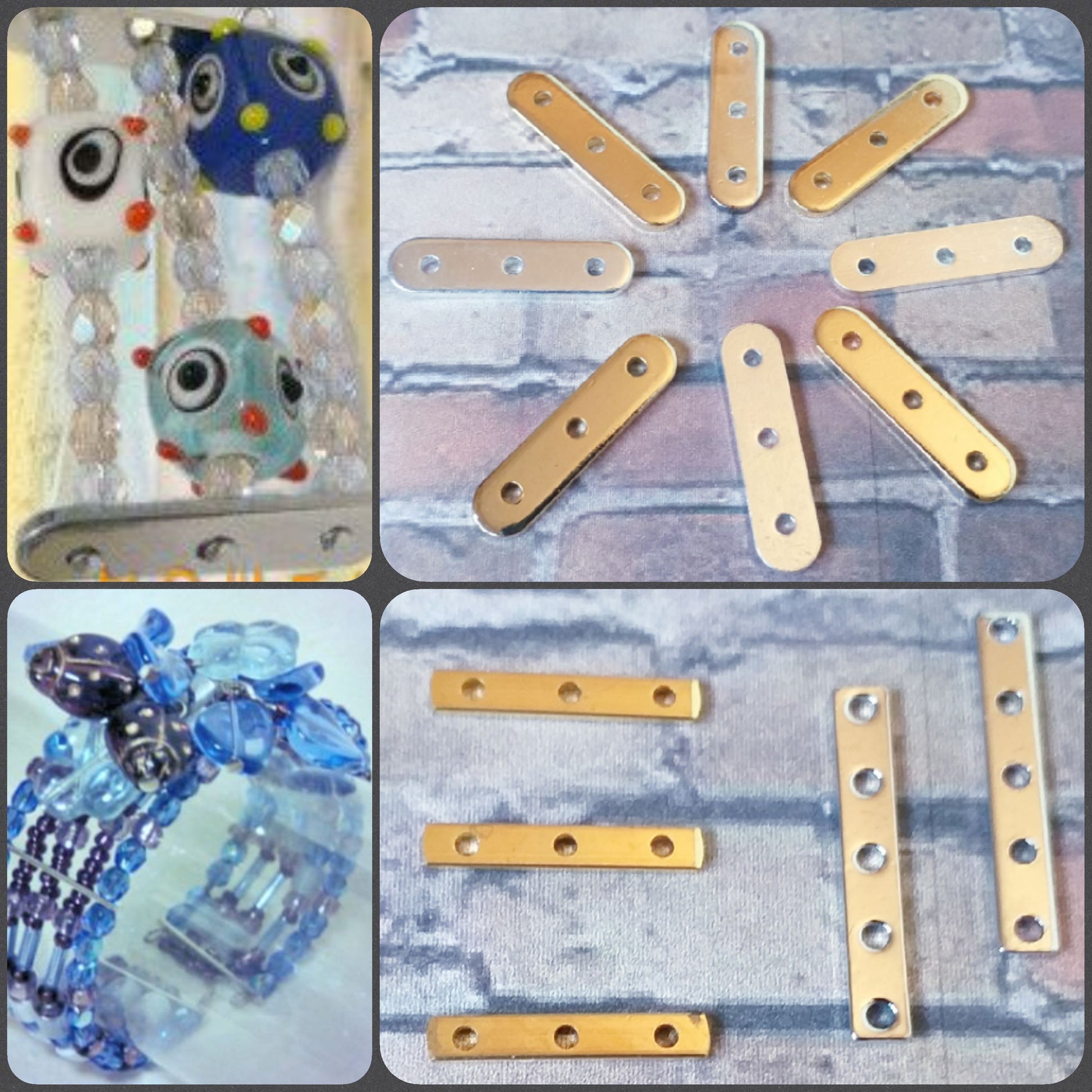 distanziatori fili bracciali collane ponti barrette intramezzo idea braccialetto perline e ciondolo