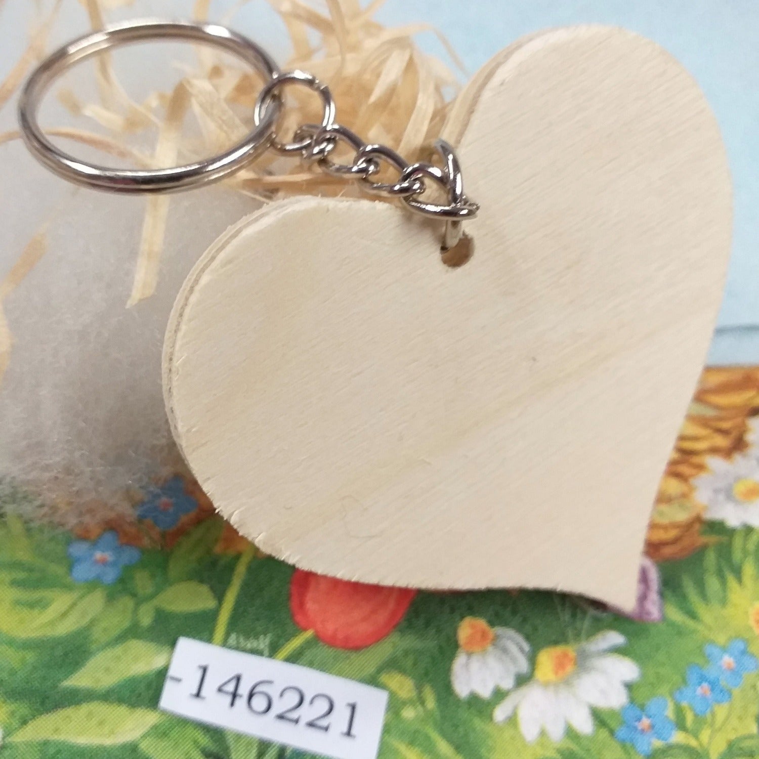 fai da te portachiavi catena anelli apribili con ciondolo cuore di legno per ogni tecnica hobbistica creativa decorazione decoupage fommy pannolenci feltro