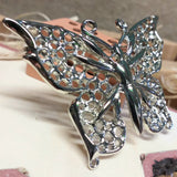 forma farfalla base per spille fai da te gioielli bijoux bigiotteria creare perline e charms ciondoli metallo argento