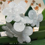 farfalle di stoffa bianco iris fai da te decorazioni casa giardino composizioni pasquali fiori addobbi vetrinistica bomboniere matrimonio nascita