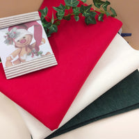 rosso bianco verde bambola di pupazzo Ginger Ragù presenta feltro modellabile Renkalik stoffa tessuto termoformabile per tecnica stampi fiori Natale