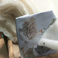 rotolo bianco panna feltro lana vello Stafil-Lehner Filz Ultima Wolle tessuto morbido modellabile panno stoffa spessore 4 mm idee creazioni natalizie bambole angioletti