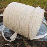 t-shirt garn Stafil Marianne hobby fettuccia cotone stretch elasticizzata per borse cestini uncinetto colore panna