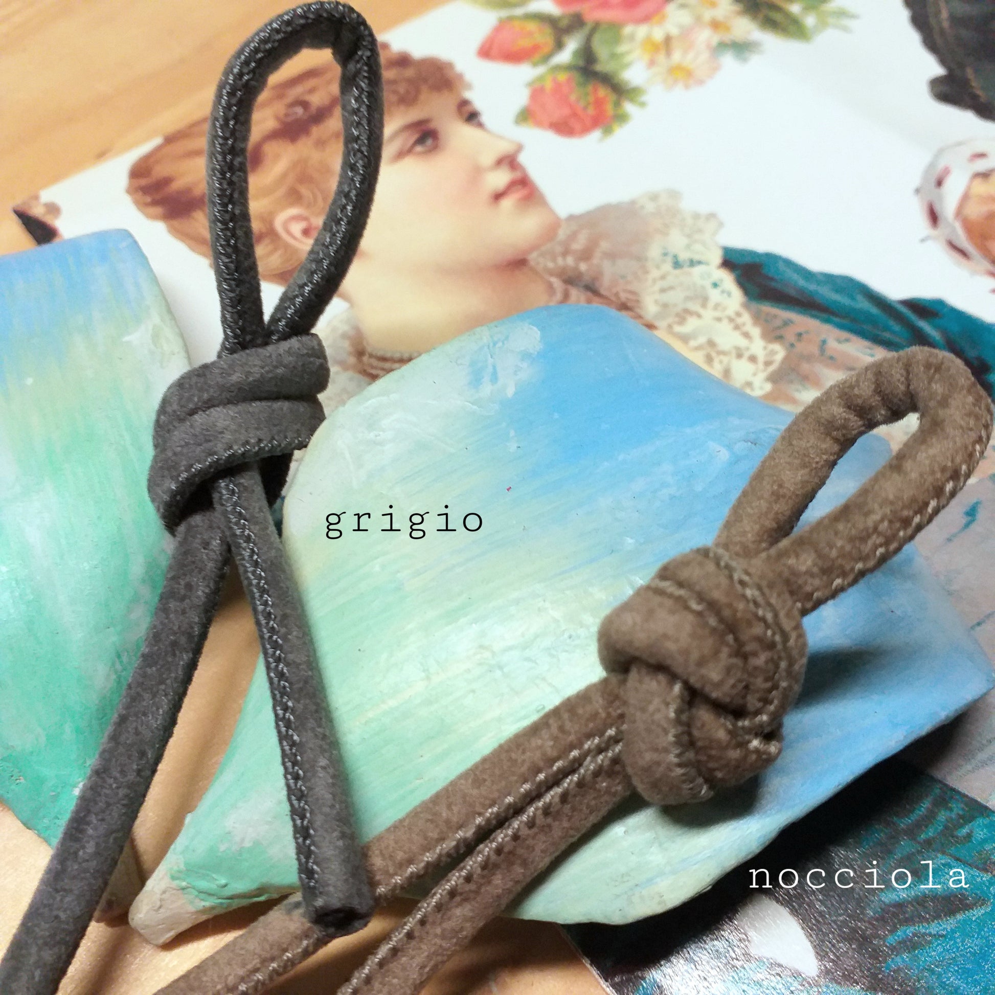 colori fettuccia tubolare scamosciato bigiotteria Joy cordino laccio cucito effetto camoscio nocciola grigio per gioielleria collana