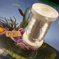 0.30 mm filo colore argento uso intreccio bijoux creazioni fiori perline bigiotteria gioielli collane composizioni fioristi hobby creativi