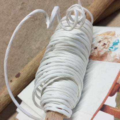 Filo di ferro rivestito ricoperto di carta bianca cordoncino colorato anima di metallo modellabile con ferretto vetrina colori uso Hobby creativi corda per decorare lavori fai da te bomboniere