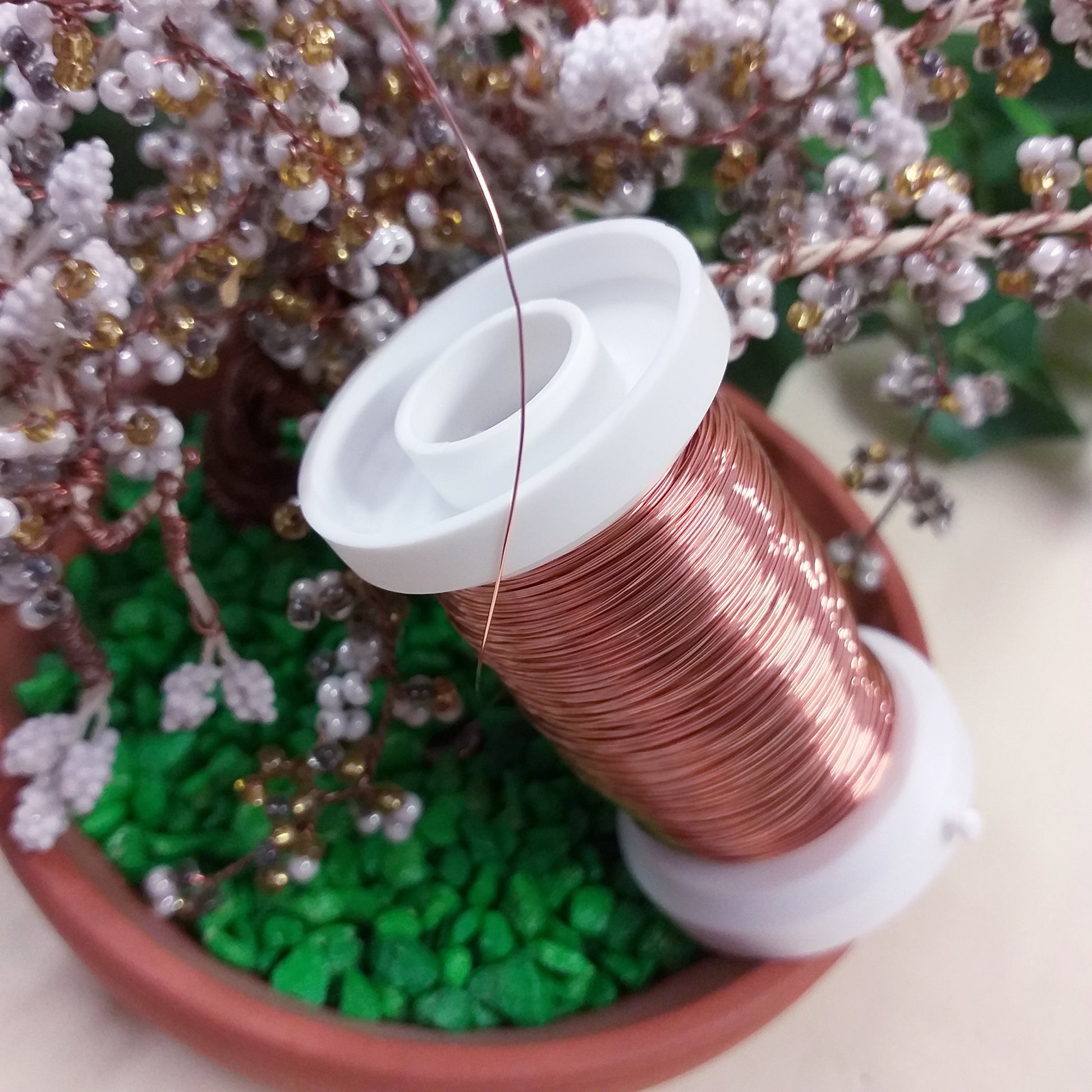 Filo Di Rame Puro 99,9% - 0,4mm X 15m Per Gioielli E Giardinaggio - Foto 3