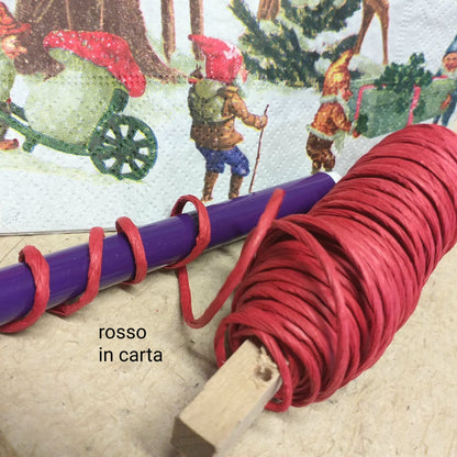 rosso filo di ferro rivestito ricoperto di carta cordoncino colorato anima di metallo modellabile con ferretto vetrina colori uso Hobby creativi corda per decorare lavori fai da te bomboniere