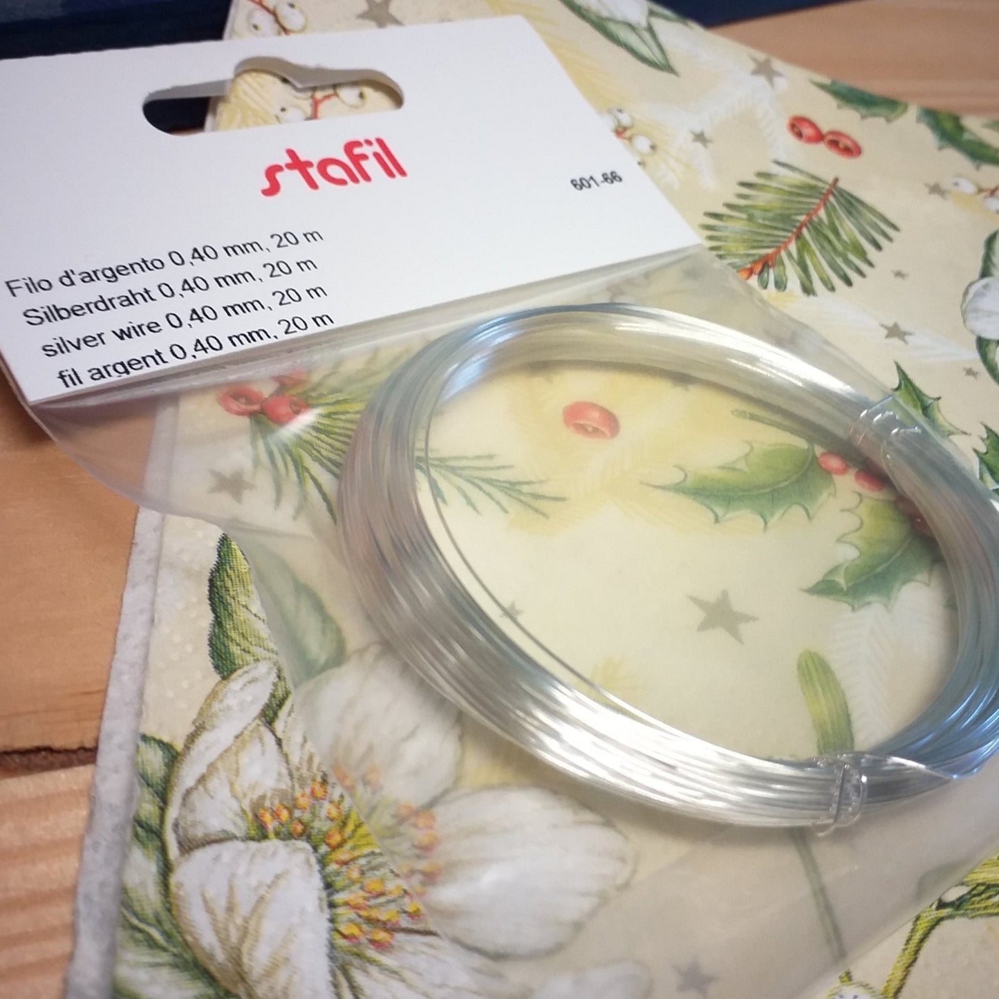 0.40 mm 20 metri rotolo filo metallo colore argento cavetto argentato uso fai da te bigiotteria perline creazioni con perle pietre bijoux gioielleria anelli ciondoli collane silberdraht silver wire