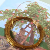 rondella filo dorato ottone 0.40 mm uso creare fiori hobby creativi lavoretti perline bonsai hobbistica floral wire