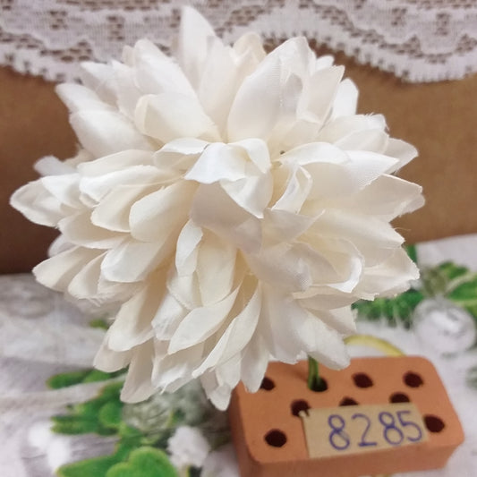 dalia crema fiori di stoffa e tulle organza applicazioni per vestiti abiti cappelli borse mare accessori da cucire applicare moda bigiotteria abbigliamento da spiaggia estate