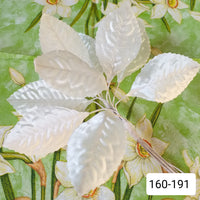 foglie di stoffa bianca fai da te fiori rose bomboniere articoli per fioristi e fiorai decorazioni hobby perline botanica confezioni segnaposto Natale