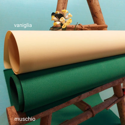verde scuro muschio giallo vaniglia fommy Renkalik soft 1 mm extra sottile fogli gomma crepla termomodellabile fiori foam carta eva new light mousse uso creare composizioni floreali hobbistica arts crafts natale
