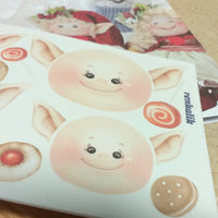 Renkalik fommy soft stampato deco disegnato colorato per visetti pupazzi animaletti con occhi uso fai da te gnomi elfi del bosco natalizi folletti Pam Sem con biscotti caramelle