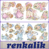 Renkalik fommy deco soft disegnato stampato creare folletti rosa celesti con faccine dipinte