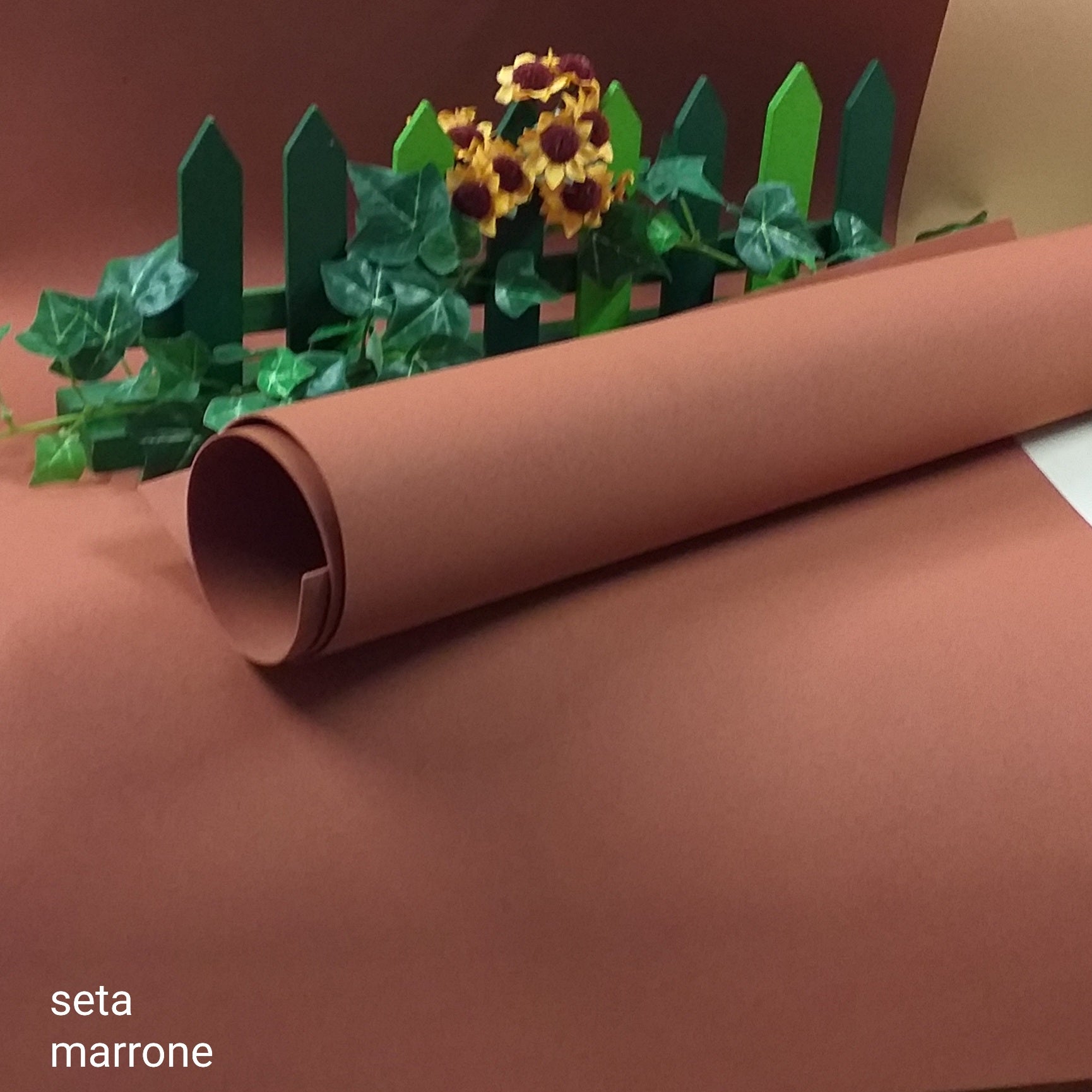 marrone fommy seta Renkalik 0.7 mm sottile fogli gomma crepla termomodellabile fiori foam carta eva new light mousse uso composizioni floreali hobbistica arts crafts creare girasoli