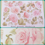 fommy deco soft renkalik gomma crepla stampata fiori rose fantasia con foglie in vendita online