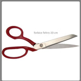 forbici da hobbistica utensile attrezzo taglio tessuto stoffa pezza feltro pannolenci spesso pesante 3-5 mm lame 20 cm