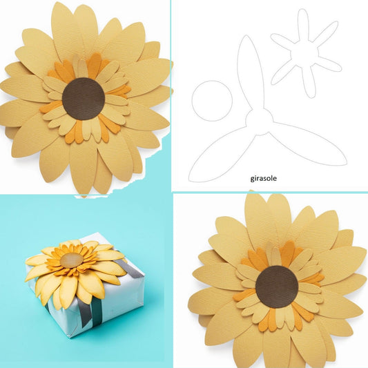 girasole fiori Petali fustelle Bigz 3D stafil per fustellatrice sizzix taglio di fommy feltro Pannolenci Pasquale