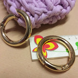 30 mm metallo oro minuterie moschettoni forma anelli ganci apribili a scatto accessori fai da te borse artigianali di fettuccia uncinetto