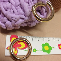 22 mm metallo oro minuterie moschettoni forma anelli ganci apribili a scatto accessori fai da te borse artigianali di fettuccia uncinetto