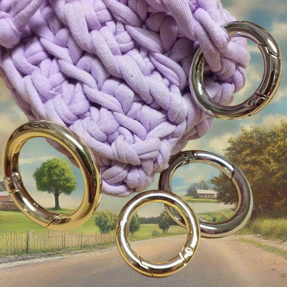 minuterie moschettoni forma anelli ganci apribili a scatto metallo oro argento accessori fai da te borse di fettuccia uncinetto