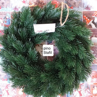 ghirlanda rametti pino cerchio anello abete Stafil verde artificiale natalizia da decorare come centrotavola fuoriporta Natale creare fai da te
