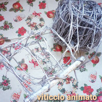 nastro viticcio rattan argento animato per creare ghirlande fuoriporta fai da te Natale rustico