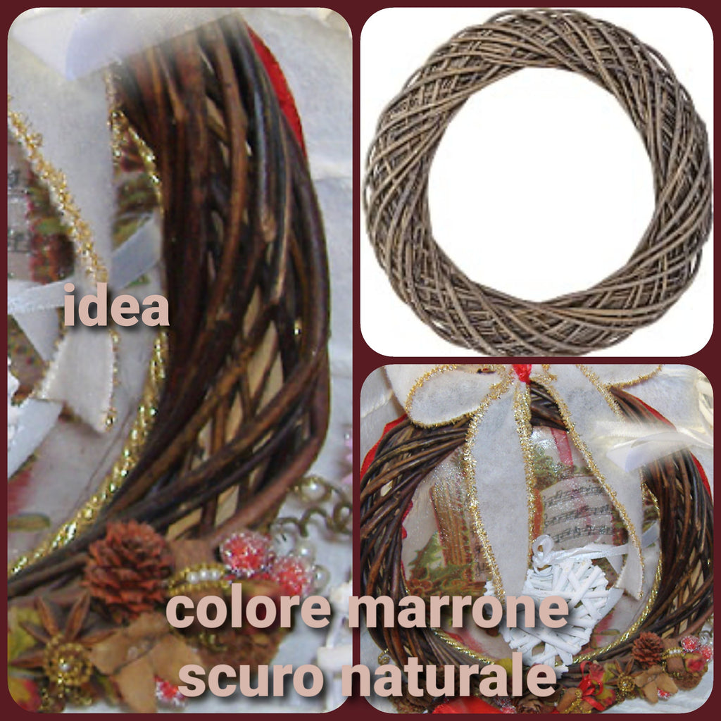 Palline Di Vimini In Rattan Per Decorazioni - Set Da 15/24 Pezzi Per Feste, Natale E Matrimoni - Foto 3