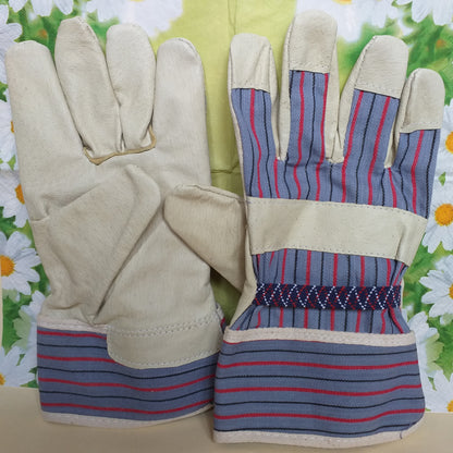 guanti da lavoro pelle maialino e tela per giardinaggio abbigliamento accessori bricolage fai da te