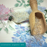 colore cristallo hobby perline conteria di vetro Stafil argentate creare fiori veneziani alberi bonsai piantine rocailles alberelli