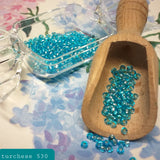 colore turchese hobby perline conteria di vetro argento Stafil creare fiori veneziani alberi bonsai piantine alberelli di rocailles