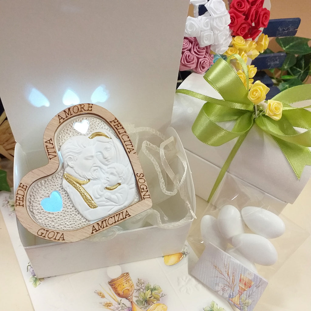 Bomboniera Cresima/Comunione/Matrimonio Con Icona Sacra Di Gesù - Vetro - Stock