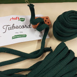 come creare con cordoncino tubolare verde corda da riempire di filo modellabile tubecord stafil green tricotin pronto per creare scritte nomi decorazioni fiori farfalle
