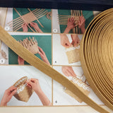 idea tutorial fai da te nastro corda carta bianco naturale beige Stafil idee come intrecciare kamihimo per creare ceste portafiori da decorazioni casa vetrinistica
