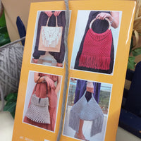 retro copertina kit manuale macramè nodi corda schemi per borsa rete shopping frange intrecci cordoncino accessori manici