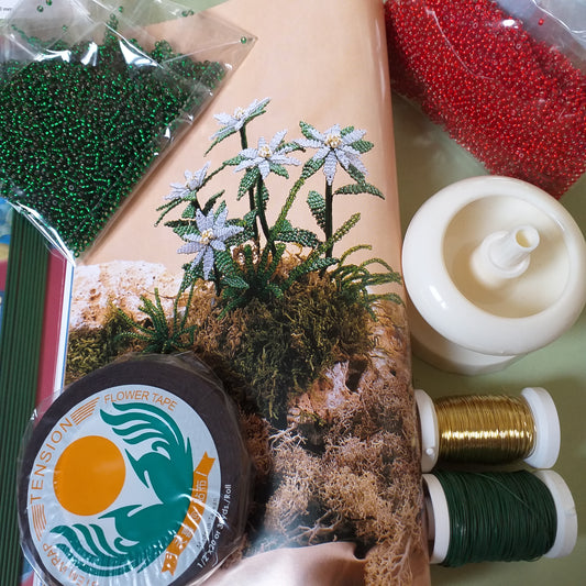 stelle di Natale alpine libri manuali creativi e perline yoyo infilaperle filo ottone per composizioni fiori piante alberelli