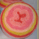 rosso Rosa giallo lana UFO cake Ball stafil multicolore sfumata uncinetto e maglia