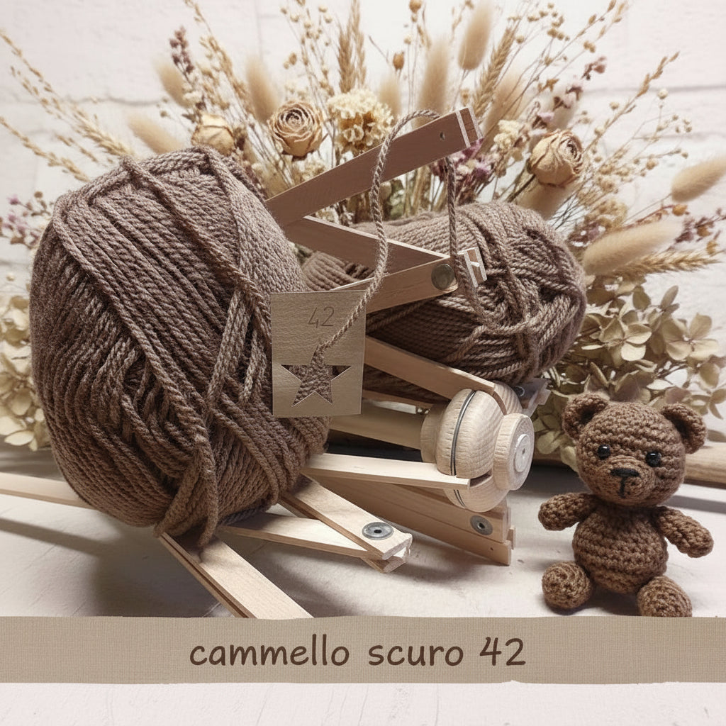 Stafil colors marrone cammello scuro colori lana acrilica economica sintetica offerta filati gomitoli poliestere per uncinetto e lavori ai ferri a maglia uso sferruzzare amigurumi sciarpe maglioni copertine bambini decorazioni natalizie