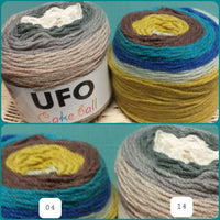 colori filato sfumato misto lana acrilico soffice economico lavoro a maglia ferri uncinetto multicolore gomitoli ufo cake ball