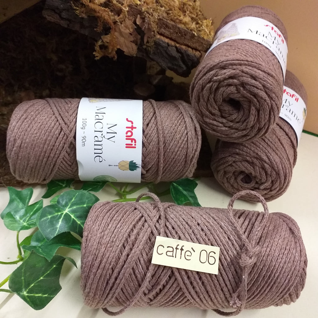 Corda Per Macramè LEREATI - Cotone Naturale 6mm X 20m - 39 Colori Disponibili - Per Arazzi, Piante Sospese E Fai Da Te