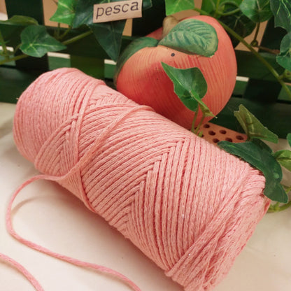 colore pesca cordino spago My macramè Stafil corda filato cotone filo cordoncino 2 mm uso nodi per tende borse uncinetto decorazioni da parete gioielli bigiotteria portapiante portavaso