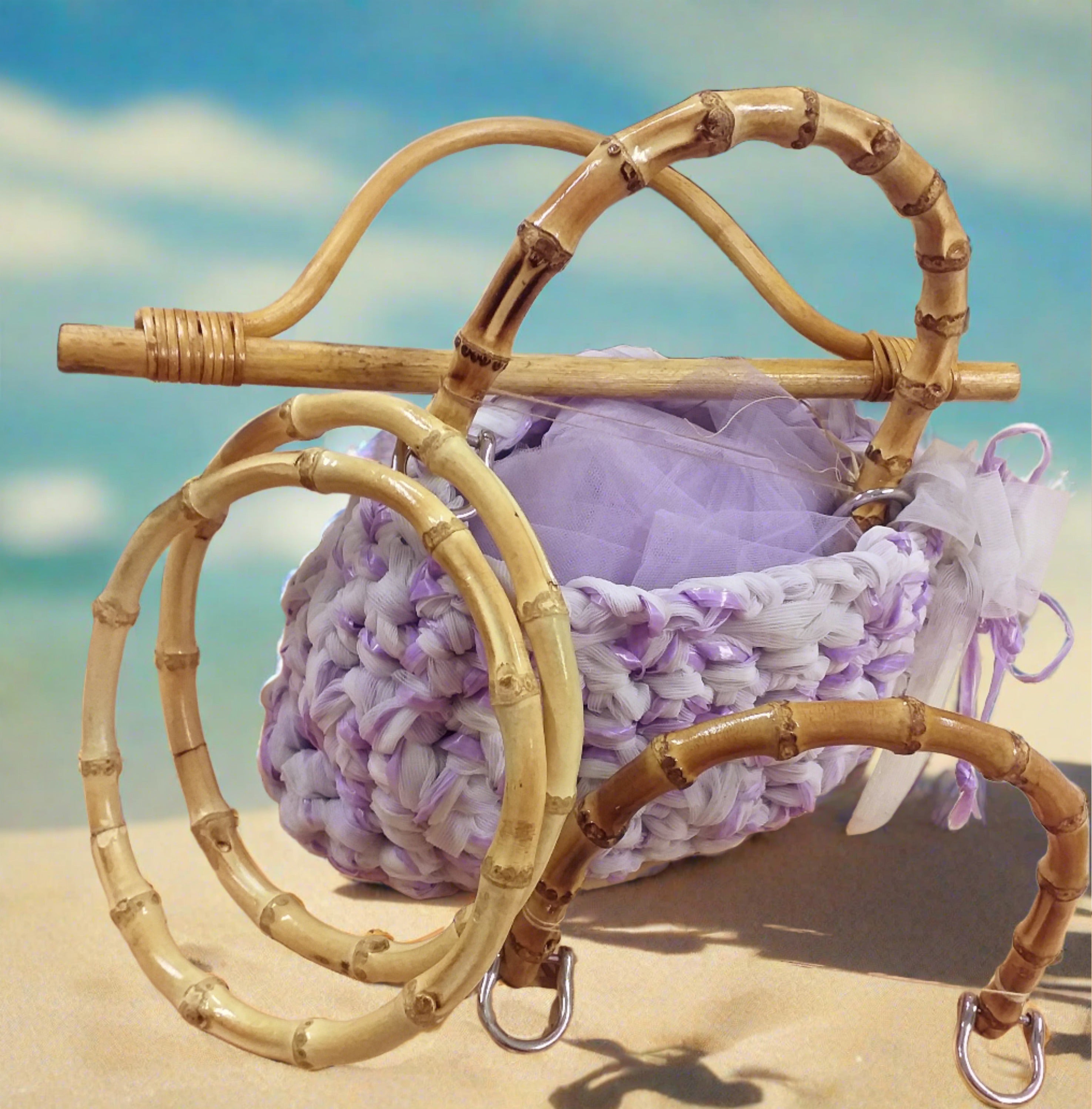 Kit manico gioiello perle e fettuccia per borse uncinetto marshmallow –  hobbyshopbomboniere