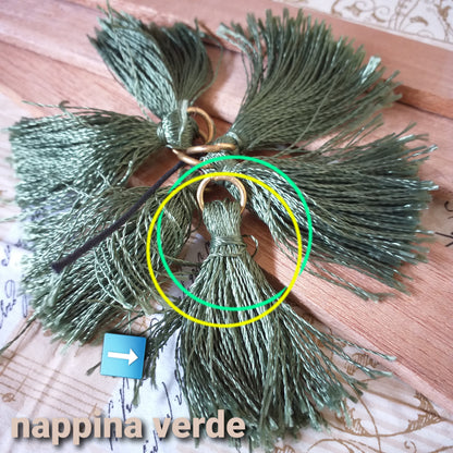 nappine tessuto con anellino accessori verdi creare ciondoli collane di perle